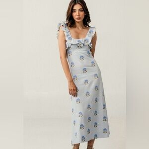 Rosewater House Malika Dress Blue & Baby Blue